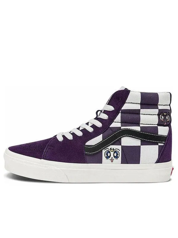 Кроссовки sk8-hi filmore hi butterfly checkerboard sneakers 'black white multi' Vans — изображение 1 из 4, фиолетовый