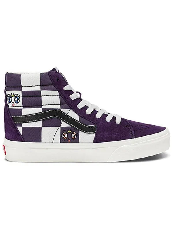 Кроссовки sk8-hi filmore hi butterfly checkerboard sneakers 'black white multi' Vans — изображение 2 из 4, фиолетовый