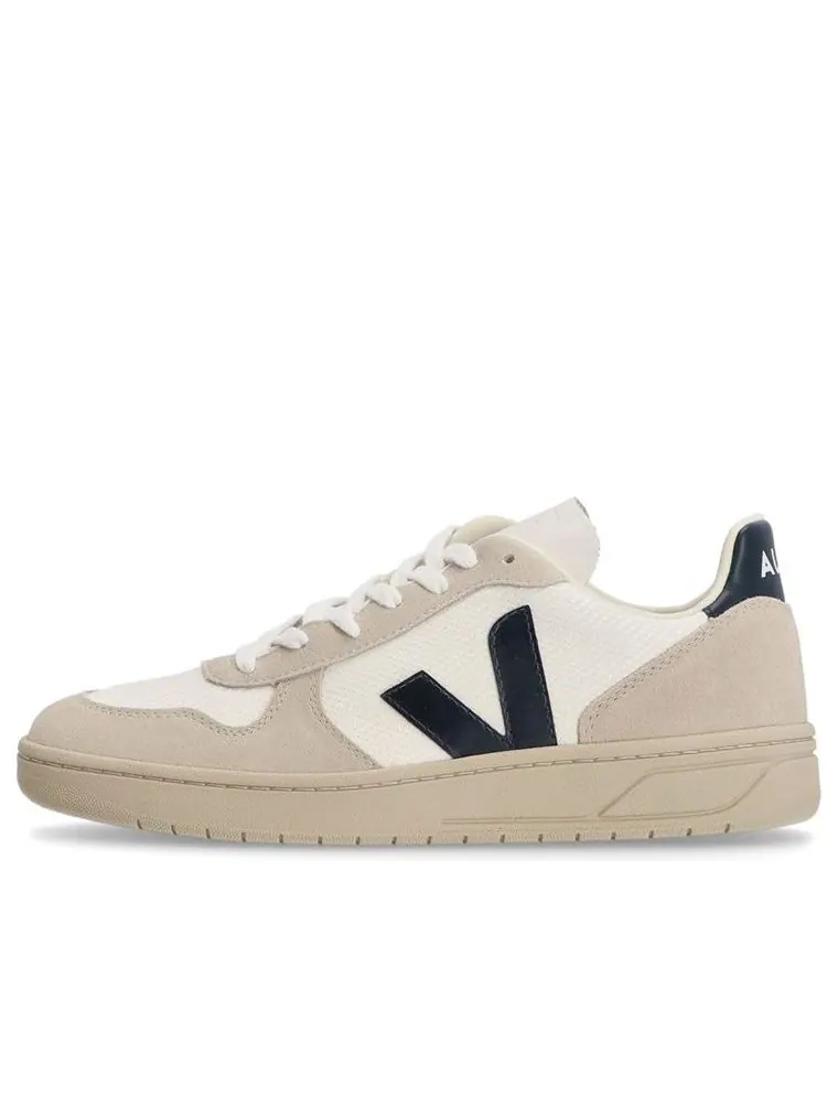 Кроссовки Veja V-10 Panelled Low-Top 'White Beige Black' — изображение 1 из 3, белый