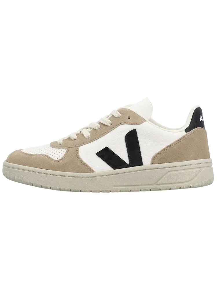 Кроссовки Veja V-10 Chromfree Low-Top Sneakers 'White Beige Black' — изображение 2 из 5, белый