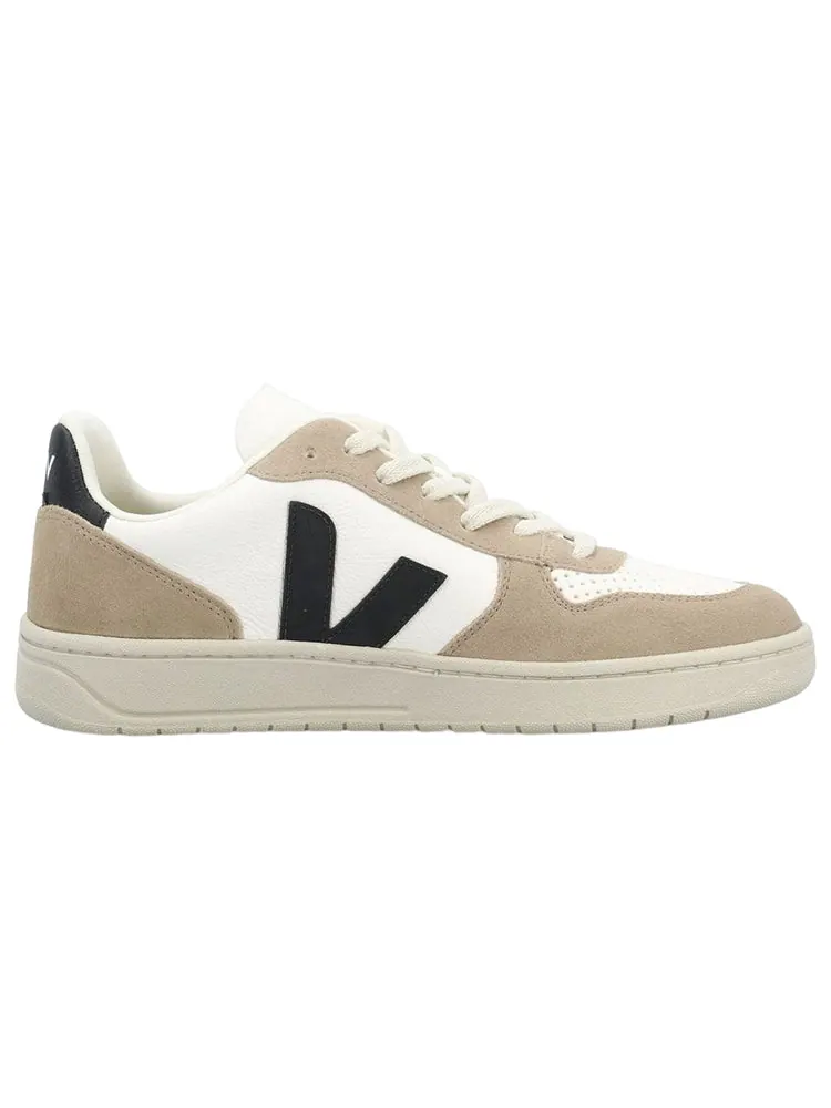 Кроссовки Veja V-10 Chromfree Low-Top Sneakers 'White Beige Black' — изображение 3 из 5, белый