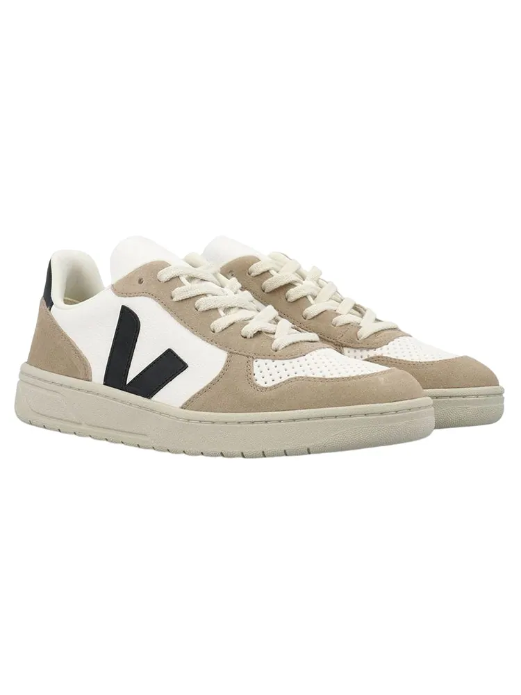Кроссовки Veja V-10 Chromfree Low-Top Sneakers 'White Beige Black' — изображение 4 из 5, белый