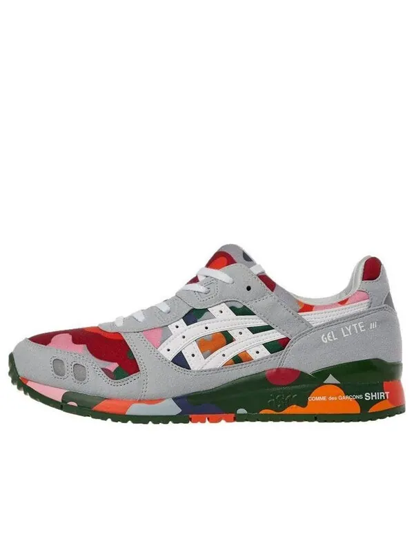 Кроссовки x Comme Des garcons рубашка Gel Lyte 3 Asics — изображение 1 из 2, серый/красный/мульти