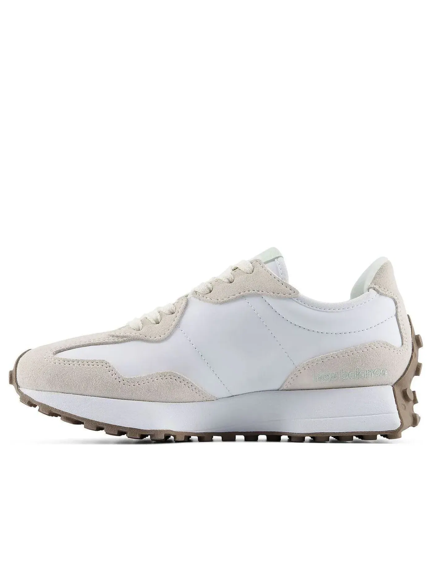 Женские кроссовки с шнуровкой New Balance 327 Angora White Silver Moss — изображение 1 из 6, белый