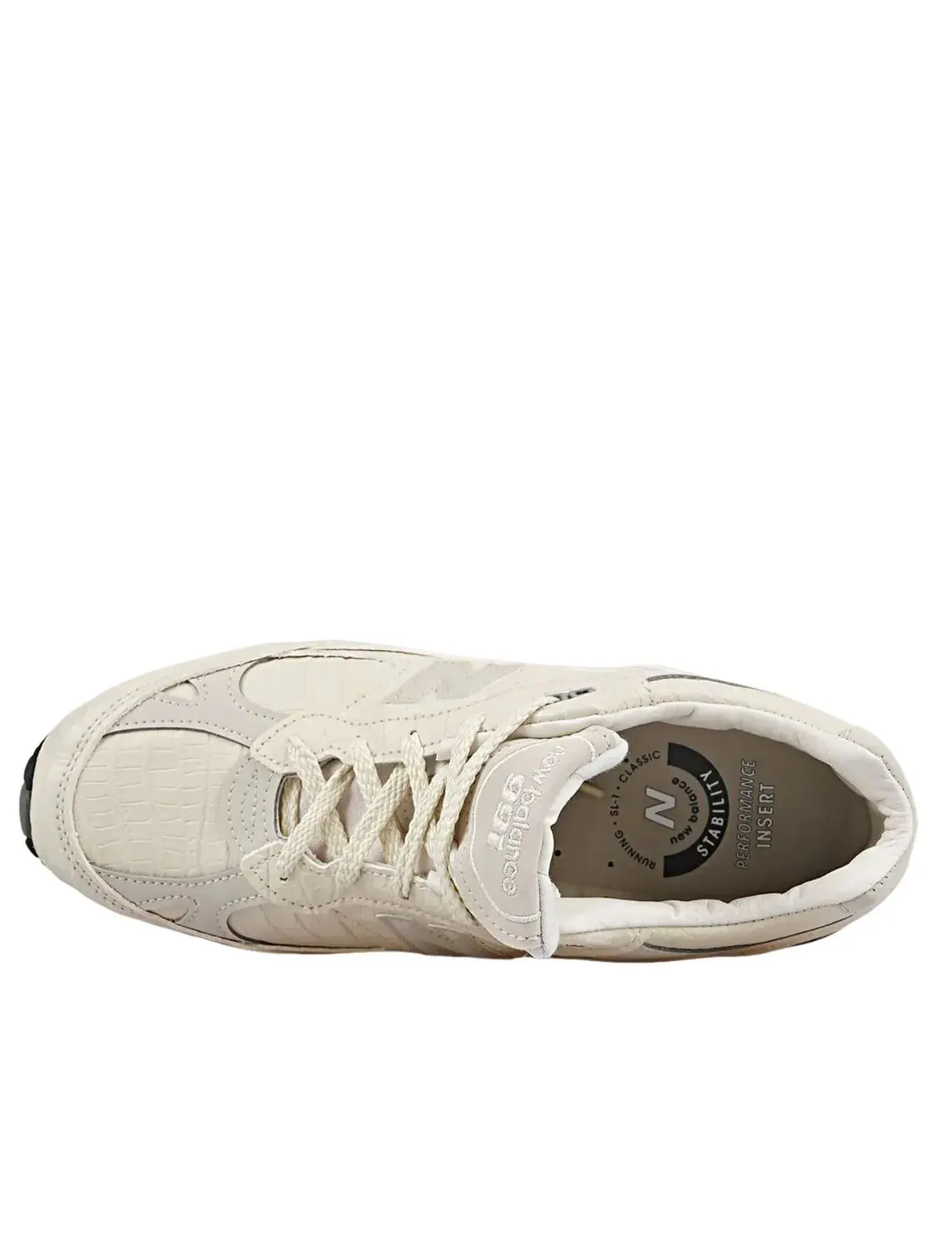 Кроссовки (WMNS) New Balance 991 'Cream Croc' — изображение 2 из 5, белый