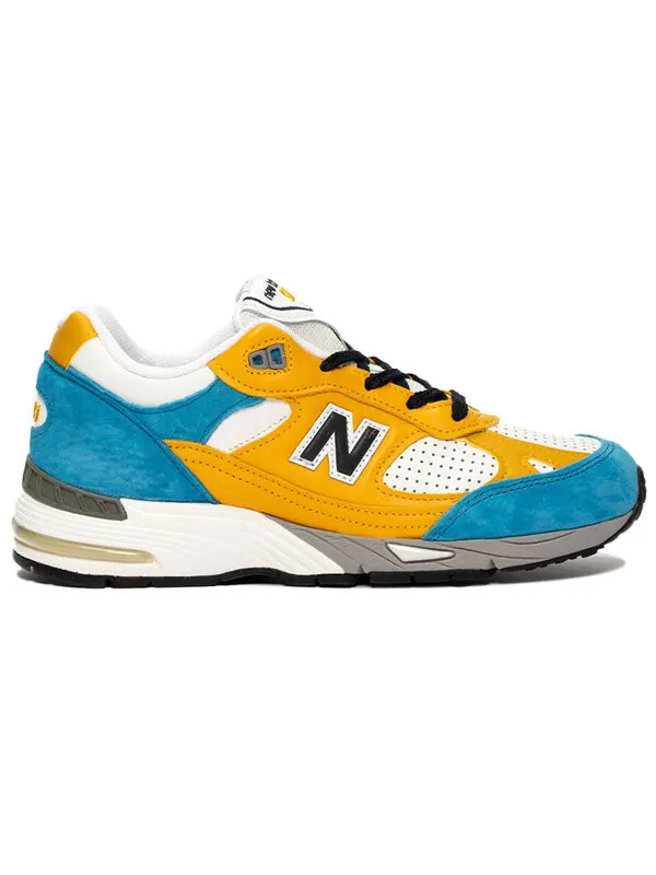 Кроссовки sneakersnstuff x 991 сделано в англии New Balance — изображение 2 из 4, синий/желтый