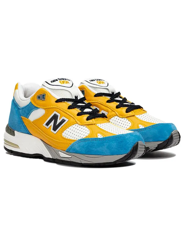 Кроссовки sneakersnstuff x 991 сделано в англии New Balance — изображение 3 из 4, синий/желтый