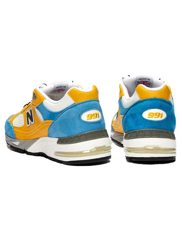 Кроссовки sneakersnstuff x 991 сделано в англии New Balance — изображение 4 из 4, синий/желтый