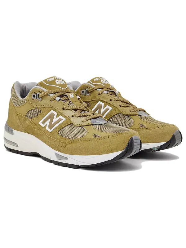 Кроссовки 991 New Balance — изображение 3 из 4, желтый/белый