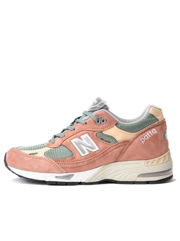 Кроссовки patta x 991 сделано в англии New Balance — изображение 1 из 4, розовый/светлый зеленый