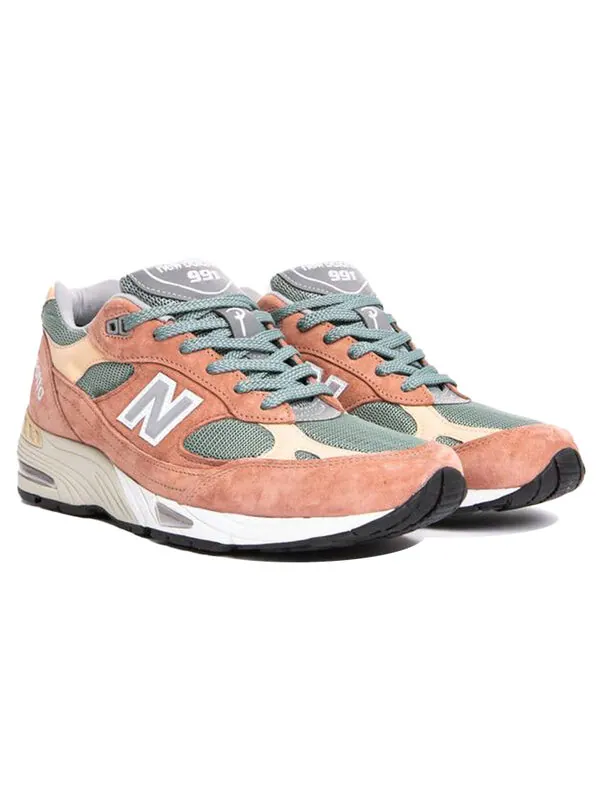 Кроссовки patta x 991 сделано в англии New Balance — изображение 3 из 4, розовый/светлый зеленый