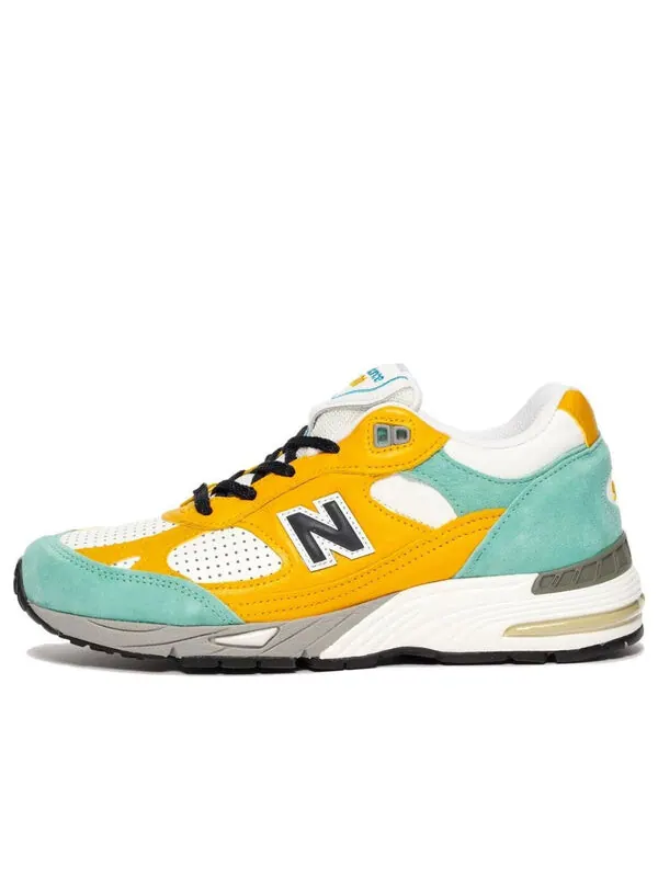 Кроссовки sneakersnstuff x 991 сделано в англии New Balance — изображение 1 из 4, синий/желтый/белый