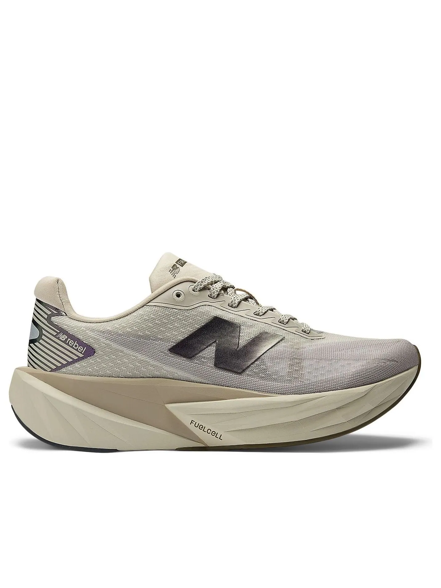 (WMNS) New Balance FuelCell Rebel v5 'Shipyard Arid Stone' — изображение 6 из 6, серый