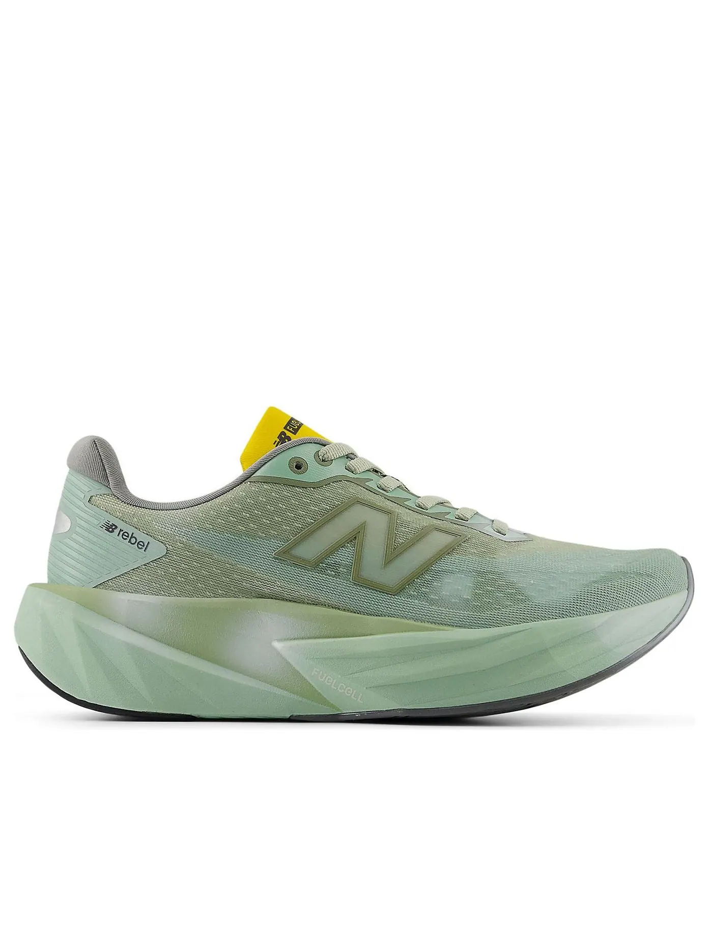 Кроссовки (WMNS) New Balance FuelCell Rebel v5 'Garter Snake Mosaic Green Lemon' — изображение 6 из 6, зеленый