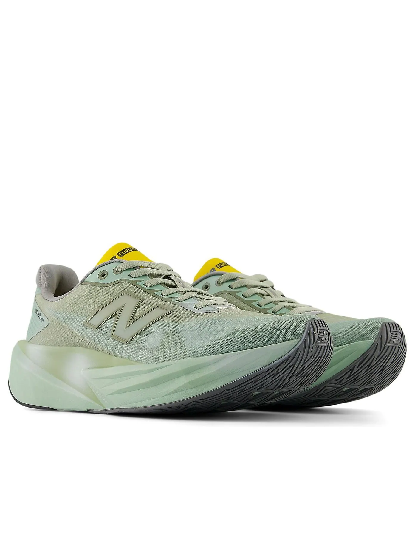 (WMNS) New Balance FuelCell Rebel v5 'Garter Snake Mosaic Green Lemon' — изображение 3 из 6, зеленый
