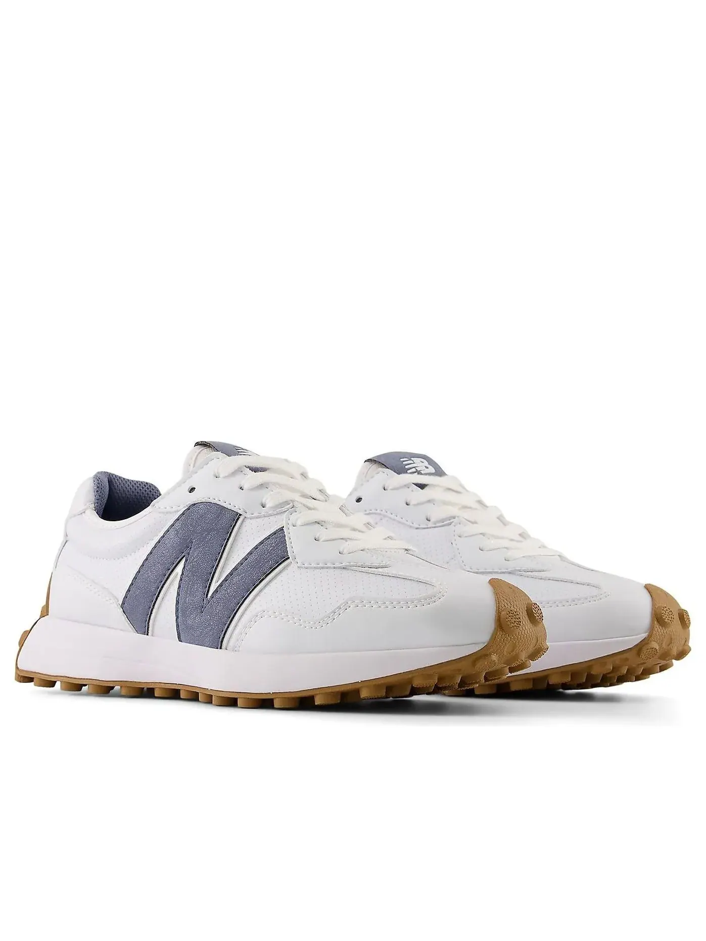 (WMNS) Кроссовки New Balance 327 Golf 'White Magic Blue' — изображение 2 из 6, белый