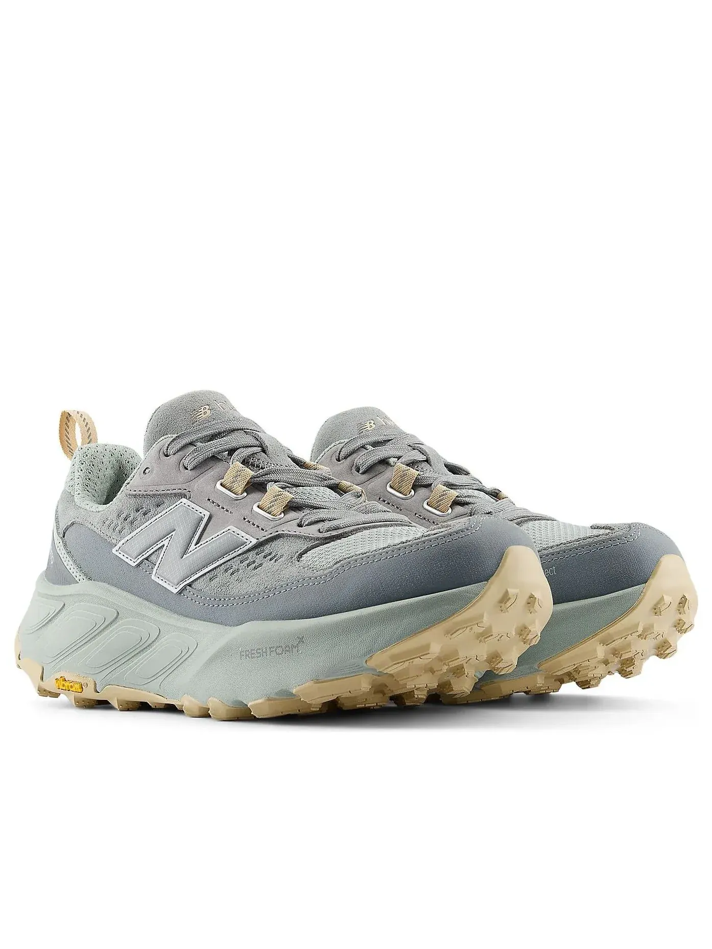 Кроссовки (WMNS) New Balance Fresh Foam X Hierro v8 'Concrete Flat White Deep Olive' — изображение 2 из 5, зеленый