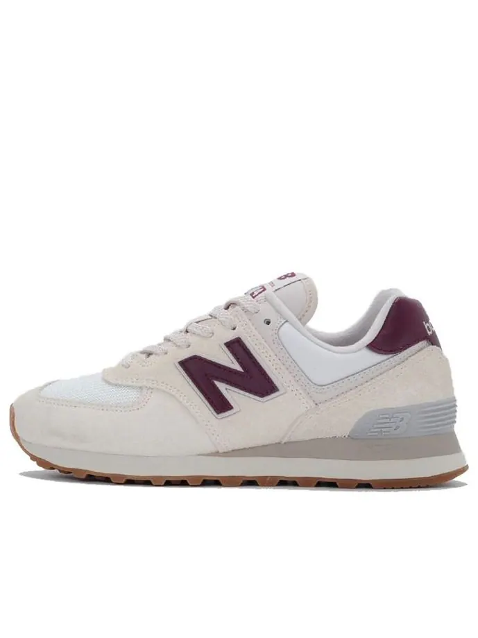 Беговые кроссовки (WMNS) New Balance 574v2 'Moonbeam Burgundy' — изображение 1 из 5, бежевый