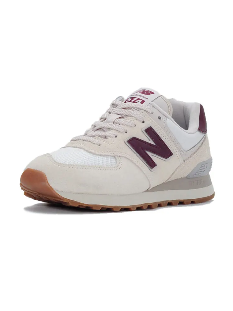 Беговые кроссовки (WMNS) New Balance 574v2 'Moonbeam Burgundy' — изображение 2 из 5, бежевый