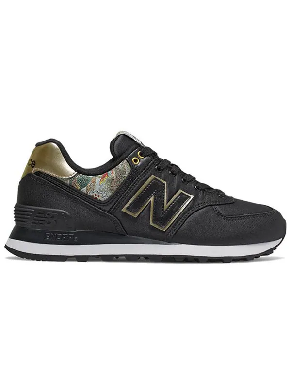 Кроссовки 574 серии золото New Balance — изображение 2 из 4, черный/золотистый/белый
