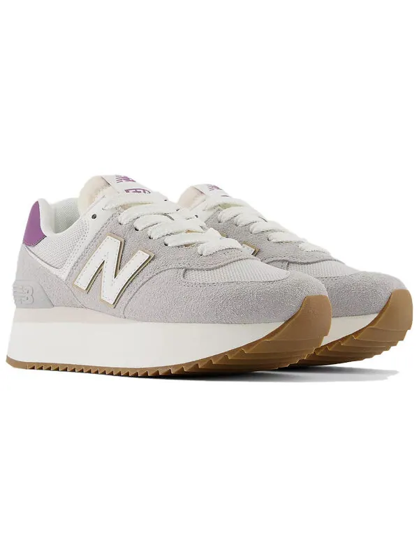 Кроссовки 574 New Balance — изображение 2 из 4, серый/фиолетовый/белый