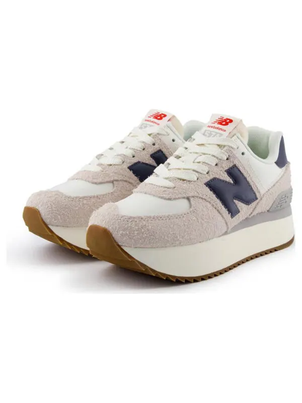 Кроссовки 574 New Balance — изображение 2 из 4, бежевый/белый/синий