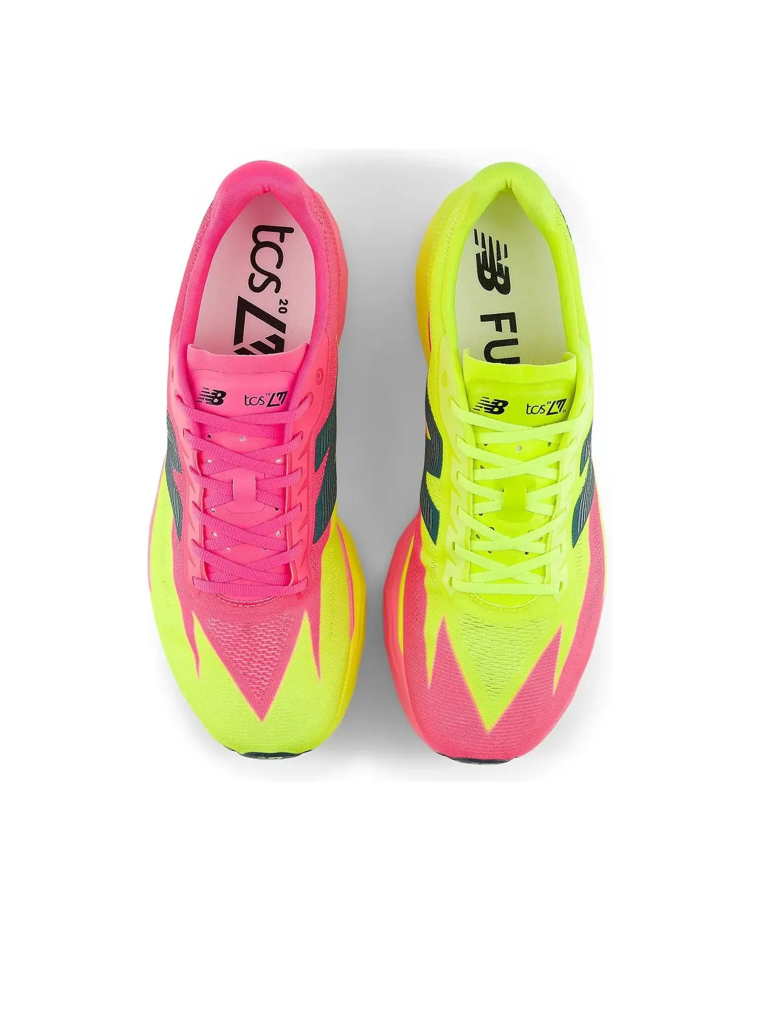 Кроссовки (WMNS) New Balance FuelCell SuperComp Elitev5 'Pink Fiery Alkaline Green' — изображение 3 из 6, розовый