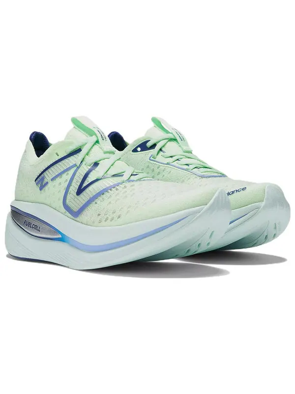 Кроссовки Fuelcell Supercomp Trainer New Balance — изображение 2 из 4, зеленый/синий