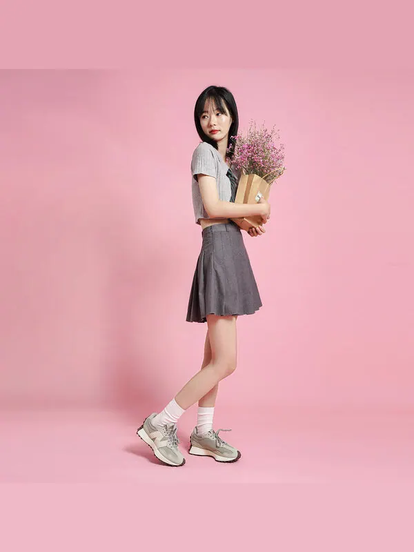 Кроссовки 327 New Balance — изображение 3 из 4, светлый зеленый/белый