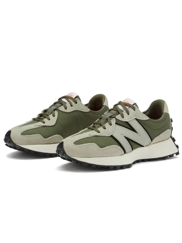 Кроссовки 327 New Balance — изображение 2 из 4, серый/зеленый