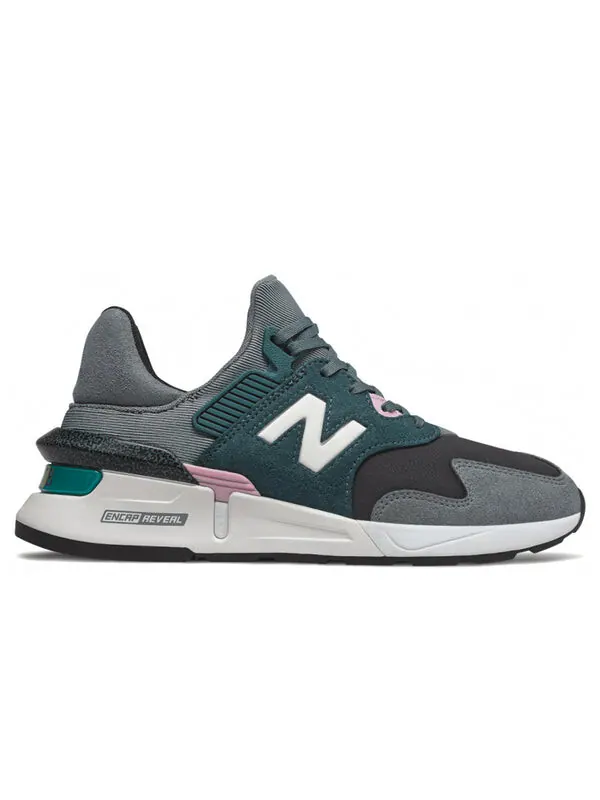 Кроссовки переделанные 997 sport v1 New Balance — изображение 2 из 4, серый/зеленый