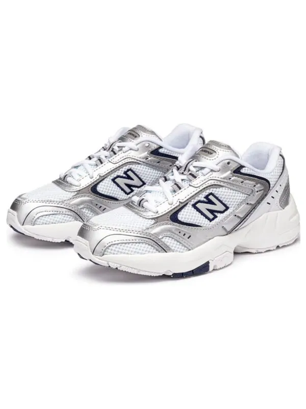 Кроссовки (WMNS) New Balance NB 452 Sneakers 'White Silver Black' — изображение 2 из 4, белый/серебристый/черный