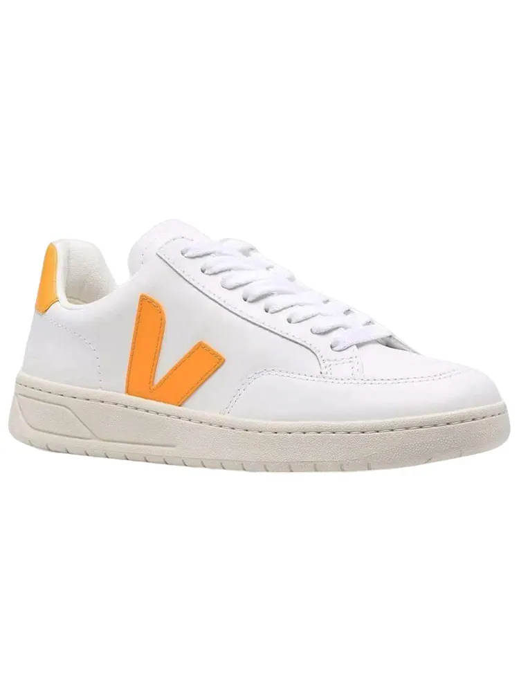 Кроссовки Veja V-12 Leather 'White Ouro' — изображение 2 из 4, белый