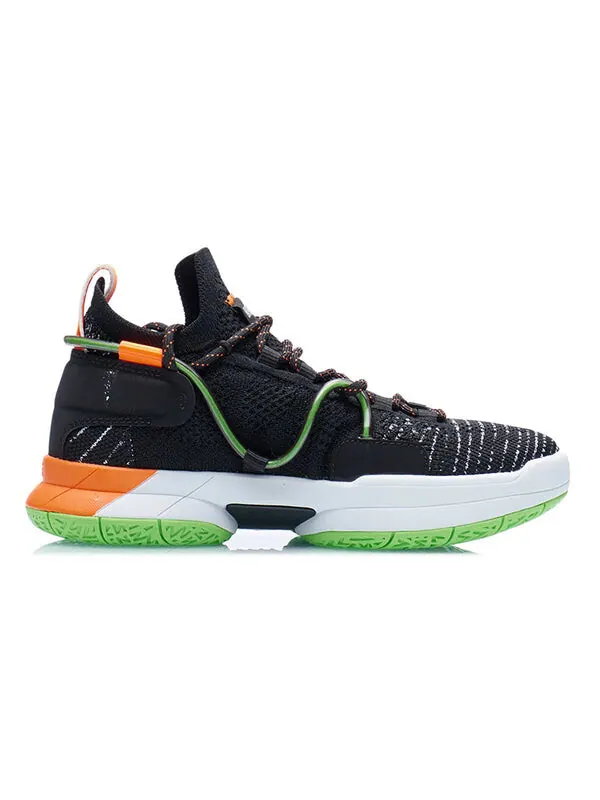 Кроссовки speed 6 премиум Li-Ning — изображение 2 из 4, черный/оранжевый/зеленый