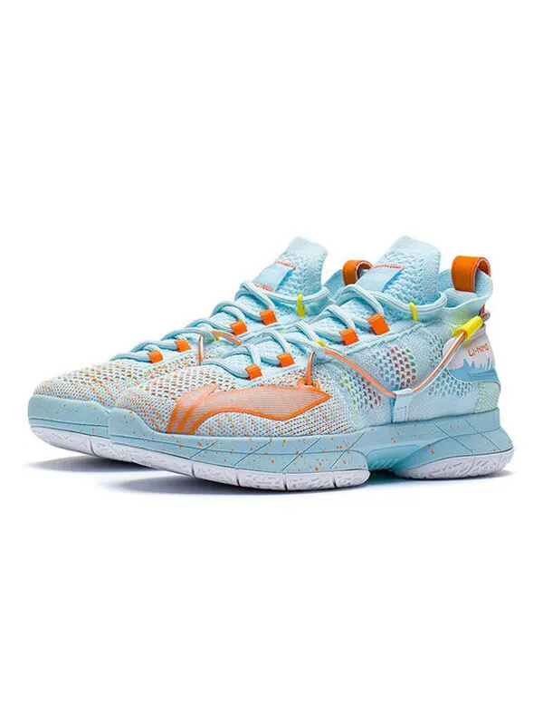 Кроссовки speed 6 премиум Li-Ning — изображение 3 из 4, синий/желтый/красный