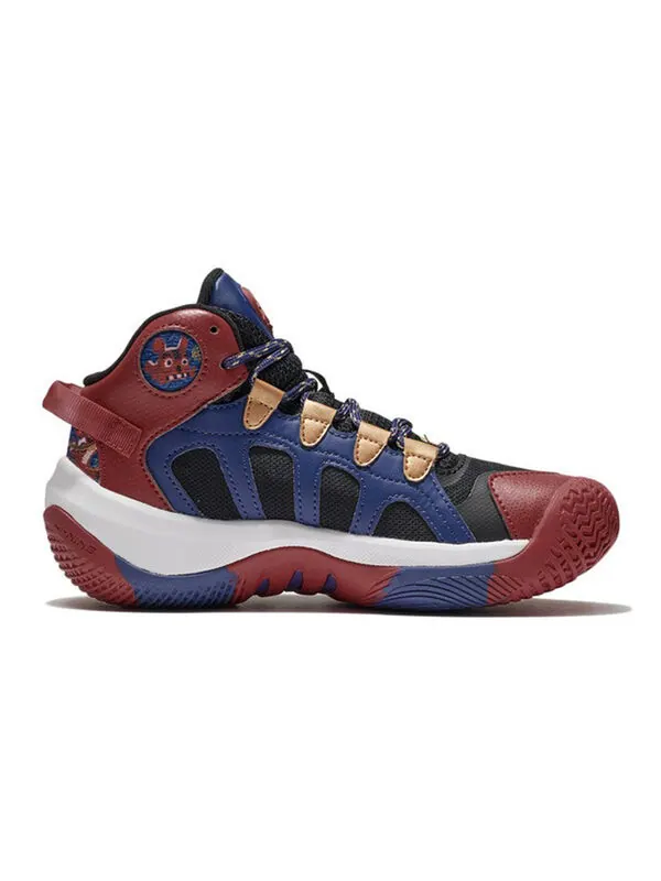 Кроссовки pioneer premium 2.0 high 'gold black' Li-Ning — изображение 2 из 4, красный/синий