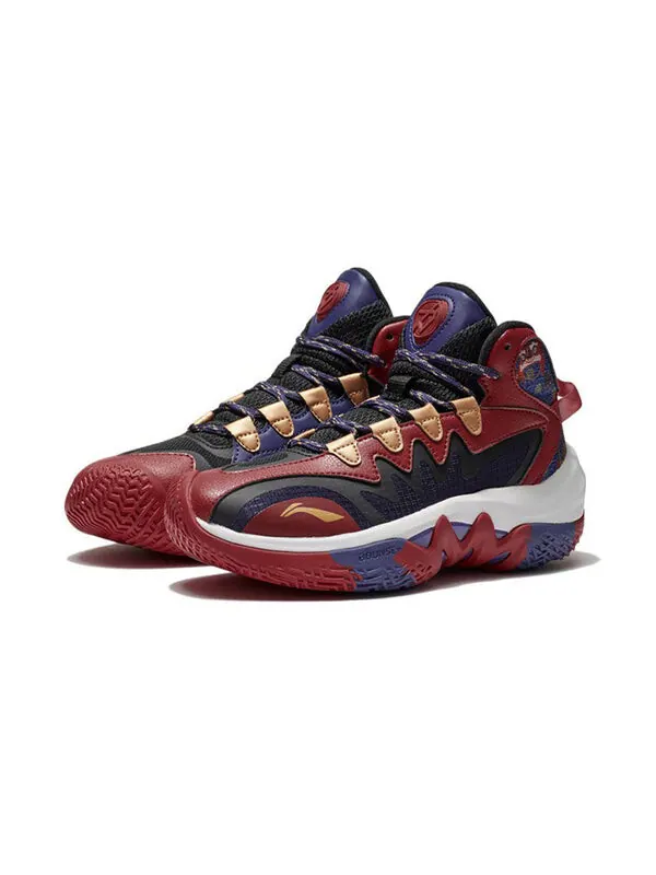 Кроссовки pioneer premium 2.0 high 'gold black' Li-Ning — изображение 3 из 4, красный/синий