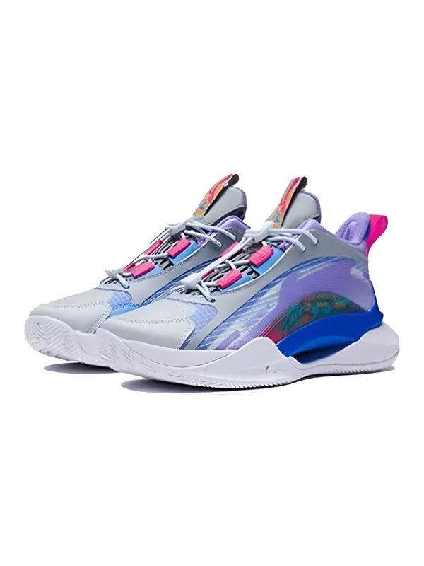 Кроссовки team2.0 mid Li-Ning — изображение 3 из 4, серый/фиолетовый/синий