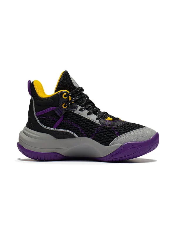 Кроссовки lei rim mid Li-Ning — изображение 2 из 3, черный/желтый/фиолетовый