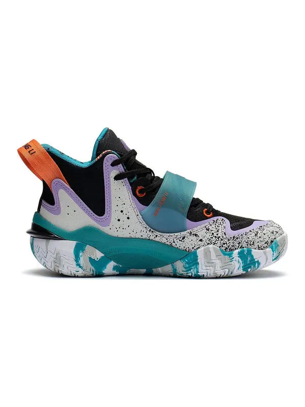 Кроссовки премиум 3 Li-Ning — изображение 2 из 4, серый/зеленый/синий