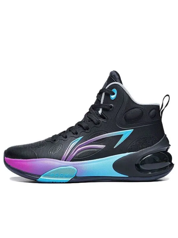 Кроссовки yushuai 17 высокие Li-Ning — изображение 1 из 3, черный/синий/фиолетовый