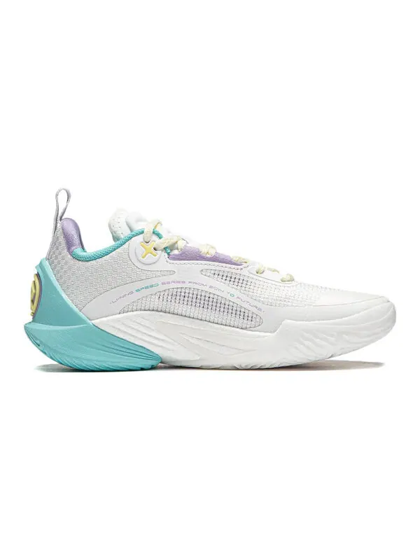 Кроссовки флэш 10 Li-Ning — изображение 2 из 4, белый/фиолетовый/зеленый