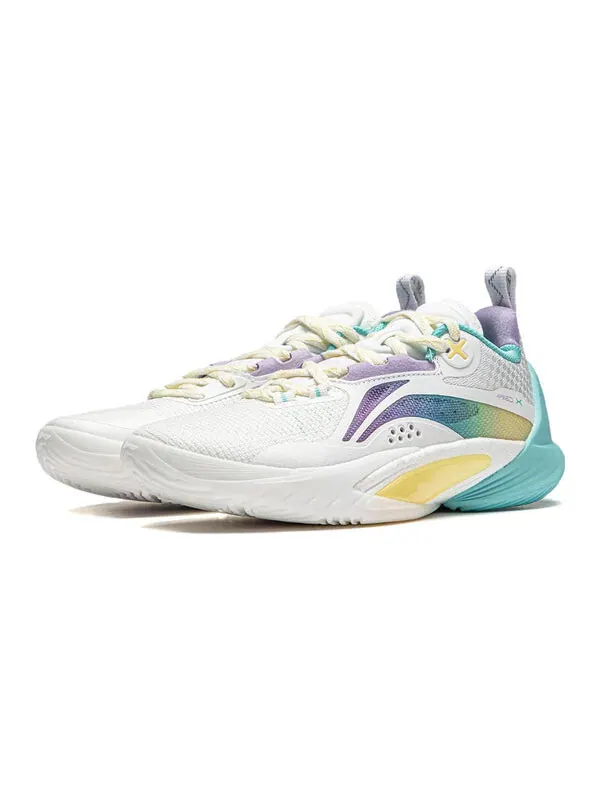 Кроссовки флэш 10 Li-Ning — изображение 4 из 4, белый/фиолетовый/зеленый