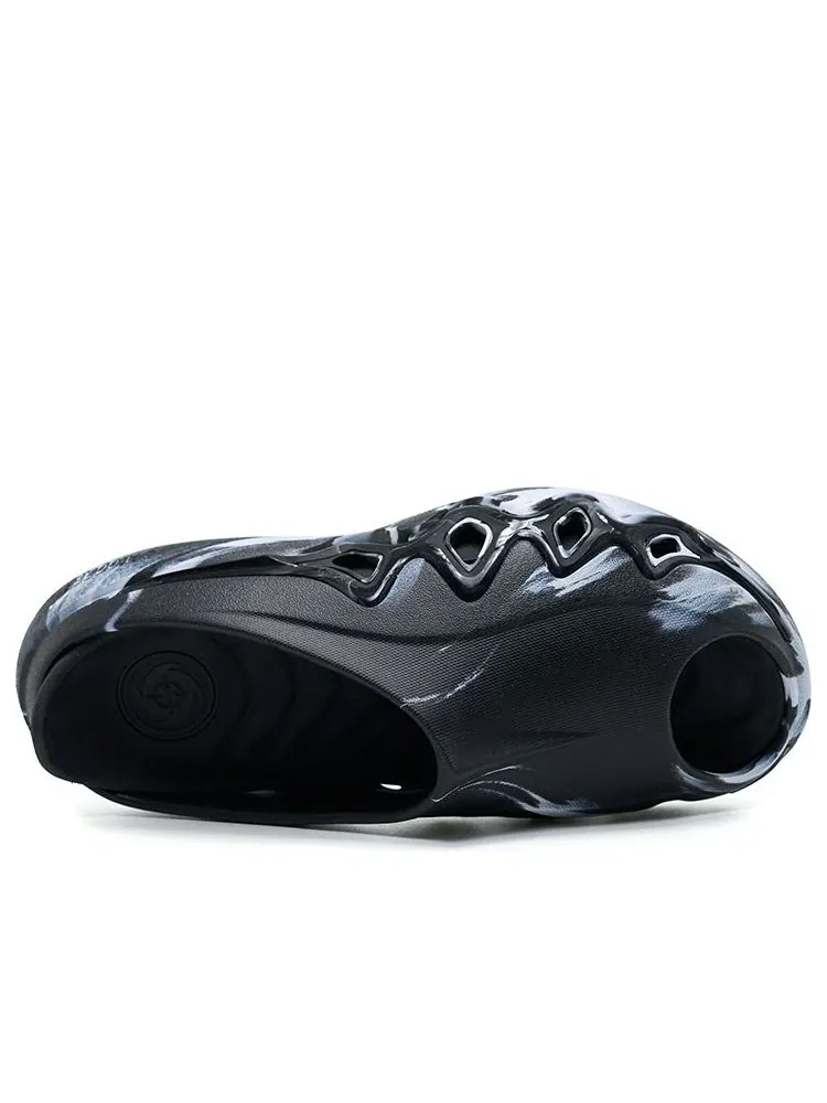 Шлепанцы Rigorer Shark 3 Slipper 'Black White' — изображение 4 из 6, черный