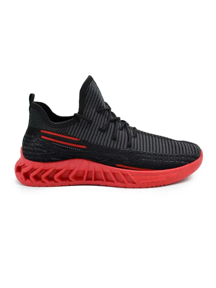 Мужские кроссовки Fit 2.0 Knit Jogger Akademiks — изображение 2 из 7, черный красный