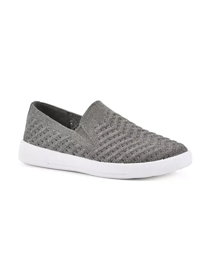 Женские кеды Courage Slip On White Mountain — изображение 1 из 6, серебристый