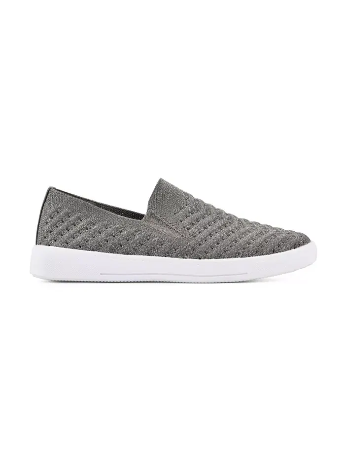 Женские кеды Courage Slip On White Mountain — изображение 2 из 6, серебристый