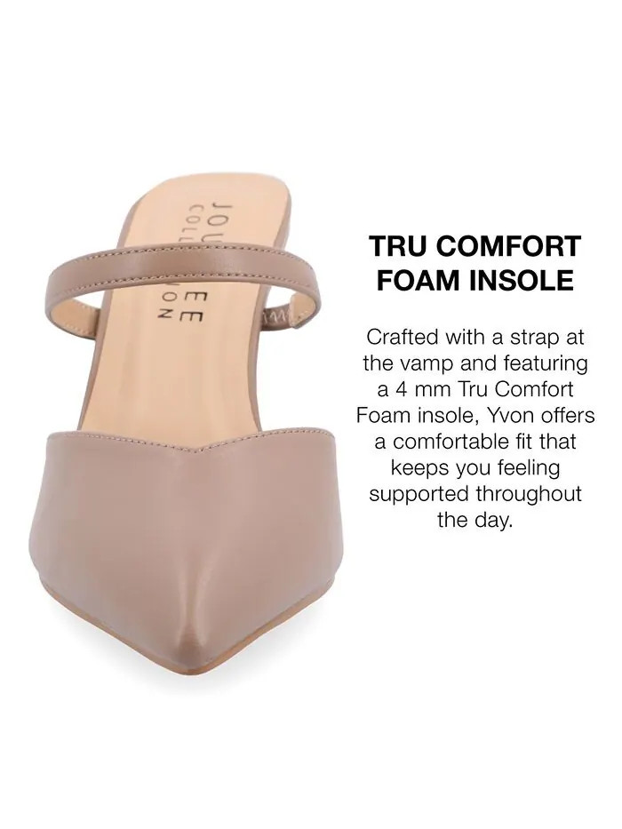 Женские туфли-лодочки Yvon Tru Comfort из пенопласта с острым носком Journee Collection — изображение 6 из 10, розовое дерево