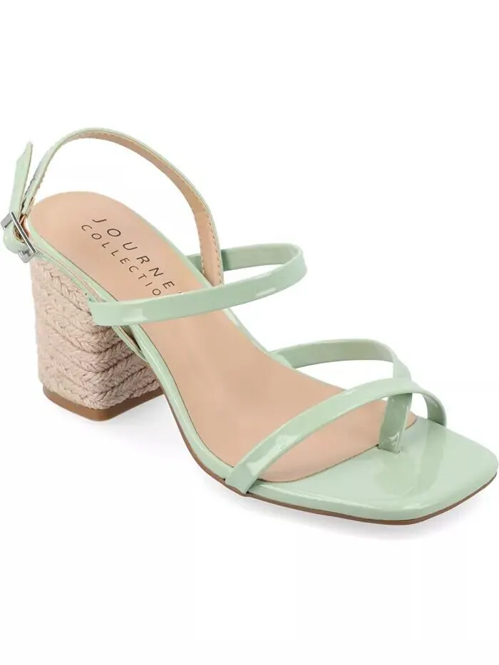 Женские босоножки Olivina Espadrille на блочном каблуке с ремешками Journee Collection — изображение 1 из 5, шалфейный