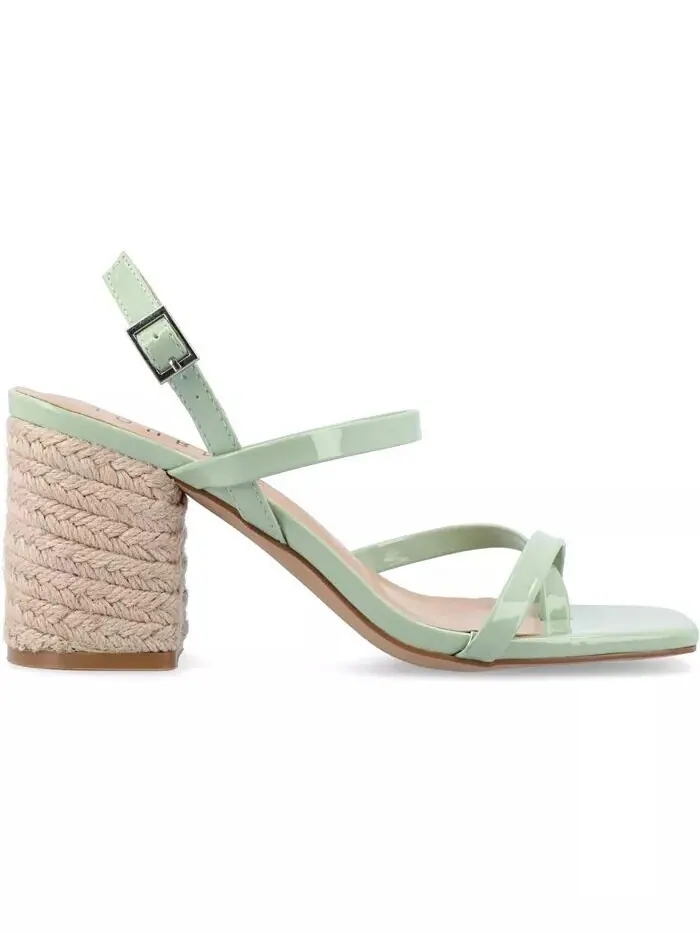 Женские босоножки Olivina Espadrille на блочном каблуке с ремешками Journee Collection — изображение 2 из 5, шалфейный